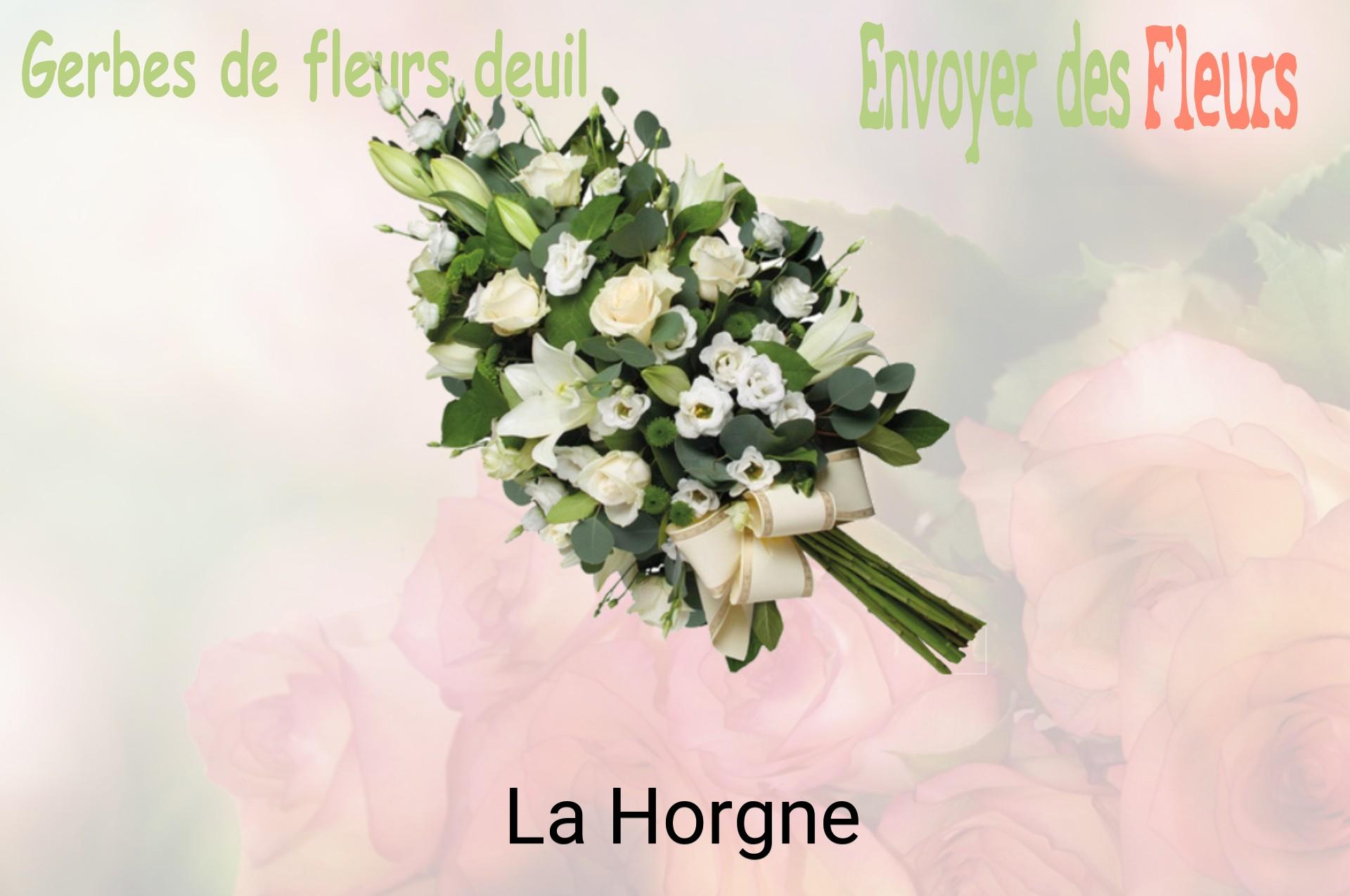 Gerbe de fleurs de deuil livrée à La Horgne